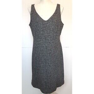 New York & Company Women's Sz L  Gray & Black Sleeveless Dress